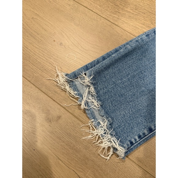 Mother  The Insider Crop Step Fray Jeans Out Of The Blue Size 26 25in - Picture 4 of 10